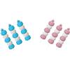Zeus Party Set di 6 Spiedini di Marshmallow da 26g Bianchi e Celesti + Bianchi e Rosa, Zuccherati