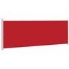 Kaorsrow Tenda da sole laterale estensibile, 160 x 500 cm, protezione da vento, per giardino, terrazza e balcone, paravento, per esterni, in acciaio e poliestere, rosso