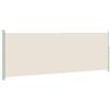 Kaorsrow Tenda laterale estensibile, 160 x 500 cm, colore crema, protezione dagli sguardi indiscreti per giardino, terrazza e balcone, stabile tenda laterale con sistema di ritorno automatico e telaio