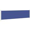 Kaorsrow Tenda da sole laterale estensibile, 600 x 160 cm, blu, doppia tenda avvolgibile per balcone e terrazza, protezione solare e protezione dal vento, in tessuto tessile estensibile