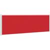 Kaorsrow Tenda laterale estensibile, 200 x 600 cm, colore rosso, protezione dagli sguardi indiscreti per terrazza e balcone, robusta tenda laterale con pali in acciaio e funzione di riavvolgimento