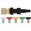 Letturn Pentola in schiuma ad alta pressione 1/4 adattatore a connessione rapida con 5 ugelli, per LAVOR per Parkside per VAX per Sterwins 3500 PSI Max Attacco in schiuma idropulitrice