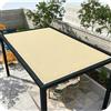 IKDZCM Vela Ombreggiante Impermeabile 1X2.5M Rettangolare Tenda da Sole per Esterno Telo Parasole con Fune e Occhiellato Protezione UV Tenda a Vela per Giardino Balcone Terrazz - Beige