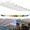 Sichtschutz Telo ombreggiante a onde retrattile 0,6x3,5m, pergola tenda da sole su misura regolabile 95% protezione UV e resistente allo strappo incluso corde di montaggio per terrazza pergola bianco