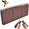 QINERSAW Set di 20 Pz Dissuasori per Piccioni Plastica 8.6M Chiodo per Uccelli da Giardino in Plastica Spuntoni Uccelli, Larghezza 4 CM (Marrone)