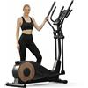 Aeriflo Ellittica da Casa Professionale, Aeriflo M100 con Passo 42cm e Volano 8kg, 16 Livelli di Resistenza Magnetica, Portata 150kg, Bluetooth con App, 80% Preassemblata per Allenamento Intensivo