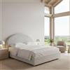 Talamo Italia - Letto matrimoniale Consuelo, Letto contenitore con rivestimento in tessuto, 100% Made in Italy, Apertura frontale, adatto per materasso Cm 160x190, Bianco