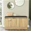 Dmora Scarpiera Altais 90x36x46h cm Marrone Quercia 8 Paia un Ripiano, Mobile Portascarpe 3 Ante