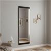Dmora - Specchio Acamar, Specchiera, Articolo d'arredo a muro, Decorazione con specchio, 40x2h120 cm, Nero