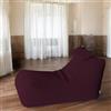 Talamo Italia - Pouf Abuli, Poltrona multiuso, Poltroncina sacco, Pouf poggiapiedi, Made in Italy, 70x120 h65 cm, Bordeaux