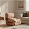 Dmora Poltrona Dysnomia 80x60x70h cm Marrone Peso Supportato 130 kg Materiale Struttura in Plastica, Poltroncina Imbottitura Spugna