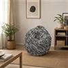 Talamo Italia Dmora Pouf Poltrona a Sacco, Rivestimento in Cotone, 60 x 50 x 80 cm