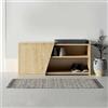 Dmora - Scarpiera Dione, Mobile portascarpe, Armadio da Ingresso Multiuso, Mobiletto per Calzature, 104x47 h37 cm, Quercia