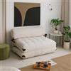 Dmora - Divano Letto 2 posti Dysnomia, Sofà trasformabile, Divanetto per Ospiti, Poltrona Letto, 120x75 h79 cm, Bianco