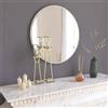 Dmora - Specchio Euterpe, Specchiera, Articolo d'arredo a muro, Decorazione con specchio, 60x2h60 cm, Bianco
