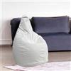 Talamo Italia Pouf Abner, Poltrona Multiuso, Poltroncina Sacco, Pouf poggiapiedi, Made in Italy, 90x90 h120 cm, Bianco
