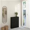 Dmora - Scarpiera Celine, Mobile portascarpe, Armadio da ingresso multiuso, Mobiletto per calzature, 70x17 h85 cm, Nero