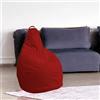Talamo Italia Pouf Abdog, Poltrona Multiuso, Poltroncina Sacco, Pouf poggiapiedi, Made in Italy, 90x90 h120 cm, Rosso