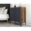 Dmora - Cassettiera Aether, Settimino multiuso, Comò camera da letto, Mobile con cassetti, 76x40h91 cm, Noce e Antracite