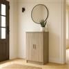 Dmora - Armadio multiuso 2 ante Tarn, Mobile multifunzionale, Mobiletto scarpiera, Guardaroba porta scarpe, 55x35 h108 cm, Rovere