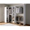Dmora Guardaroba Grande Quadro 79.4x187h cm Bianco Appendiabiti 9 Ripiani, Armadio Camera da Letto 13 Vani
