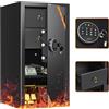 WASJOYE 103L Grande Cassaforte con Cassetto-Cassetta di Sicurezza Domestica con Chiave Digitale della Tastiera, Casseforti da Armadio per l'Ufficio Domestico Hotel Business Document, Money, Passaporto