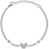 Disney Bracciale Minnie Mouse, Acciaio Inossidabile e Zirconi per Bambini e Bambine, Gioielli