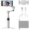 Insta360 Flow 2 Grigio Gimbal Pieghevole IA per Smartphone Tracciamento IA e di Gruppo