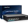 GigaPlus 6 Ports 10Gb Unmanaged PoE Ethernet Switch with 4*2.5G Base-T PoE Ports, 2*10G R