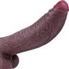 Umania Dildo gigante realistico senza prepuzio da 32 cm, dildo nero largo 7 cm con ventosa, pene anale con prepuzio curvo XXXL extra large per uomini e donne esperti