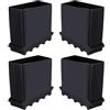 Luxshiny Piedini Antiscivolo in Gomma per Scale Inclinate, 4 Pezzi Copripiedi Resistenti per Accessori Scale a Telaio