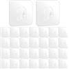 YUANQIAN Ganci adesivi per appendere, ganci da parete resistenti, in plastica trasparente, per bagno, cucina, porta, metallo, piastrelle, legno, ceramica per realizzare ghirlande, confezione da 30
