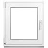 Framex Fenstiger Finestra Cantina PVC 60x70 cm Bianco Anta-Ribalta DIN Sinistra | Doppio Vetro 32 mm, Larghezza x Altezza: 600 x 700 mm, per Cantina, Garage, Casetta da Giardino e Ripostiglio
