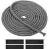 SUCANY Guarnizione per Porta Stufa 6mm x 5m, Fibra di Vetro Corda Ignifuga per Stufa, Guarnizione Camino e 4 Nastro, Corda per Sportello Stufa Pellet Termocamino, Forno, Caldaia