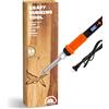 ZEROMX Kit per la combustione del legno, set di penne per pirografia a temperatura regolabile con 14 punte premium, temperatura regolabile da 200 ℃ a 500 ℃ per la combustione del legno, kit per