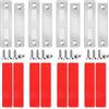 Swpeet Confezione da 4 pezzi argento in acciaio inox doppio armadietto magnetico, kit di cattura magnetica ultra sottile armadietto per porta cucina armadio chiusura armadio porta chiusura armadio