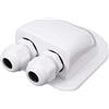 TFixol Scatola di ingresso per cavi, pannello solare, cavo con foro, adatto per casa, camper, yacht, auto, bianco
