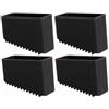ReachMall 4 coperture in gomma per piedini, antiscivolo, trapezoidali, elastiche, senza attrezzi, per estensioni e scale pieghevoli all'aperto