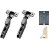 GEFONG 95 Gradi Battuta Interna Cerniere Universale 35mm con Ammortizzatore Soft Close Cerniera Silenziosa per Ante di Armadi e Mobiletti da Cucina Nero Confezione da 2 Pezzi