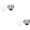 DIYEAH 2 set Paralume In Ferro Battuto Paralumi Paralumi Da Parete Per La Casa Per Lampadine Da Coprilampada Da Soffitto Applique Gusci 2 pezzi * 2