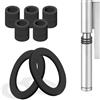 Gyxcelc 60 Pezzi Rondelle Alzaporta per Cerniere Porte Rondelle Porta Interni Spessori in Plastica 10 * 15 mm Rivestimento Blindata Finestre Pannello Cardini per Cancello Gomma 1 mm 30 pcs e 2 mm 30 pcs-Nero