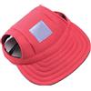 SHTGOI Berretto da baseball per cani, per esterni, per animali domestici, con fori per le orecchie e sottogola regolabile, colore: rosso