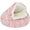 DOTBUY-SHOP Rotondo Cuccia Cane Interno, Peluche Cuccia Gatto e Cane Ciambella Cuscino per Cani, Lavabile e Morbido Cuscino per Animale Domestico, per Cani Gatti (S-40cm,Rosa Lungo)