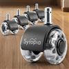 Sytopia Set di 5 ruote per sedia da ufficio, 11 x 22 mm, super silenziose e morb