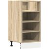 Roanoer Mobile da cucina Riga, effetto rovere Sonoma, 40 x 44,5 x 81,5 cm, mobile modulare in legno per maggiore spazio di archiviazione, mobili da cucina con piedini regolabili