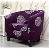 FANSU Geometria Copripoltrona Chesterfield Elasticizzato 1 Posto, 2-Pezzi Elegante Copridivano Club, Fodere Coprisedia da Cocktail Tub Chair per Bar Camera da Letto Reception (Viola)