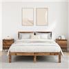 ZQQLVOO 2 comodini da letto in legno antico, 40 x 35 x 50 cm, in truciolato, con base in metallo, fascino rustico, praticità