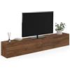 IDMarket - Mobile TV sospeso ELIO 180 cm con 2 ante in legno effetto noce