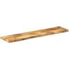 Keeushr Piano in legno di mango massiccio, 180 x 30 x 3,8 cm, bordo dell'albero, piano di ricambio in legno massiccio rustico per tavolo, bordo naturale rustico, facile da pulire, versatile