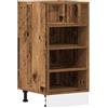 Roanoer Mobile da cucina Riga, mobiletto da cucina effetto legno anticato, mobile cucina in legno con piedini regolabili, 40 x 44,5 x 81,5 cm, senza piano di lavoro